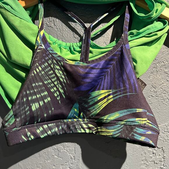 Champion size small workout tank with sports bra attached Lime green gym yoga - Picture 4 of 10